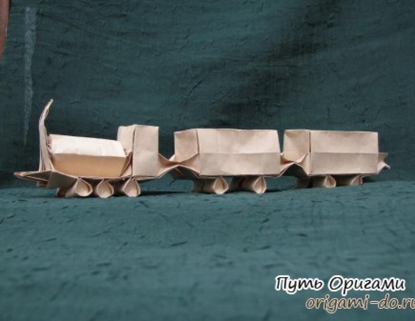 Пассажирский вагон, модель из бумаги. Как сделать паровозик из картона своими руками Поезд из бумаги своими руками