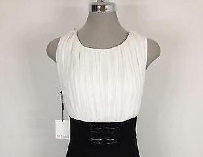Черно-белое платье — отражение Инь и Янь. Комбинированное платье – модный способ подчеркнуть достоинства фигуры Черное платье с белой полосой