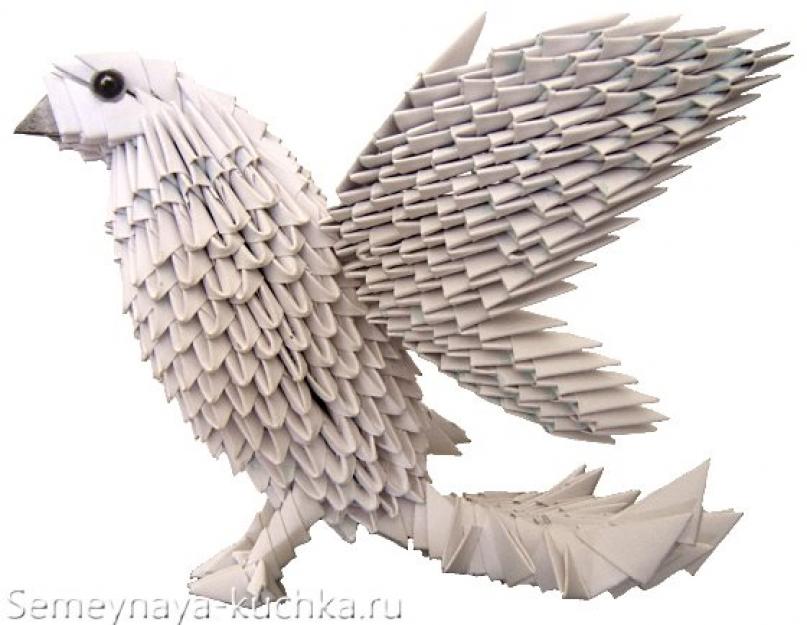 Птицы из модульного оригами (лебеди, совы и др). Птицы из модульного оригами (лебеди, совы и др) Модульное оригами аист схема сборки