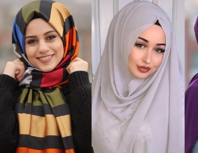 Почему мусульманки носят платки? Как красиво завязать платок на голову мусульманке Мусульманские платки как завязать