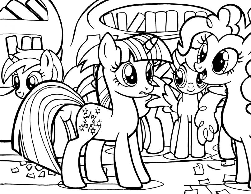 Раскраска my little pony. Раскраски Мой маленький пони «Дружба это чудо». Как подобрать подходящую онлайн раскраску