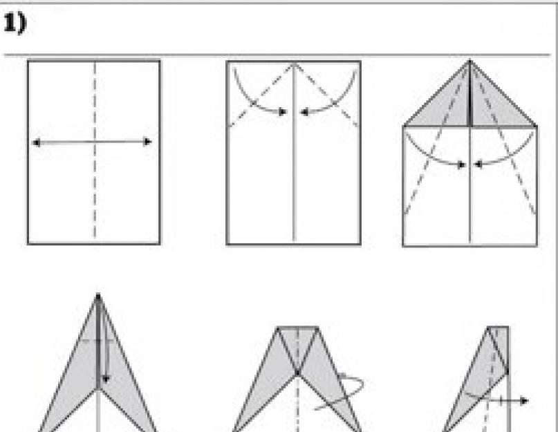Оригами из бумаги для детей самолетик. Как сделать бумажный самолетик (12 лучших схем). Как сделать из бумаги далеко летающий самолет истребитель