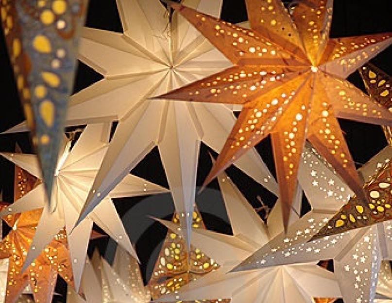 Рождественская восьмиконечная звезда своими руками. Поделка «Вифлеемская звезда» из бумаги: мастер-класс с шаблонами. Как сделать новогоднюю звезду