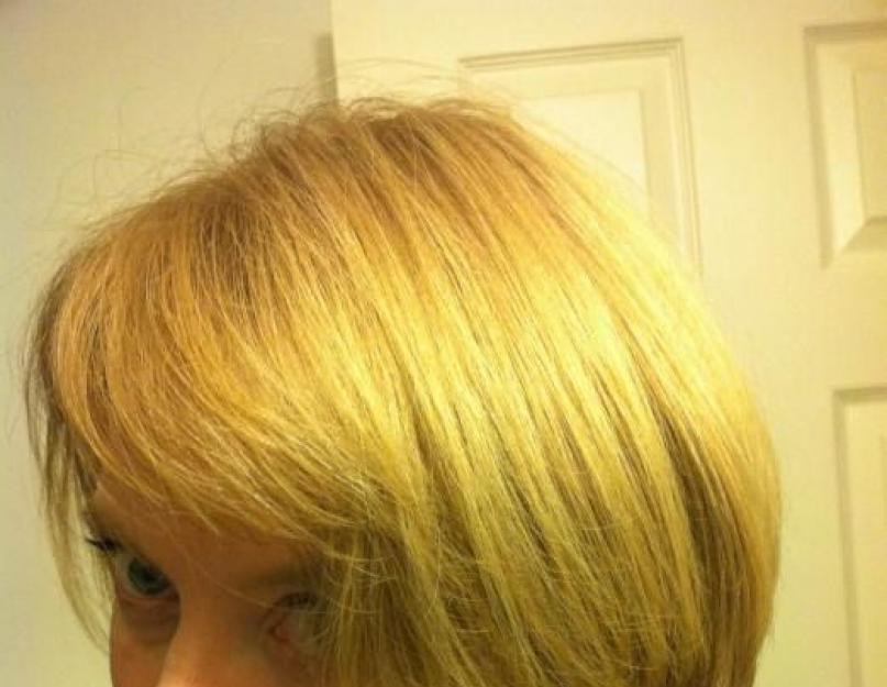 Hogyan távolítsuk el a sárga pigmentet a hajból.  Hatékony módszerek a haj sárgaságának eltávolítására.  A szálak fehérre festésének technikája több szakaszból áll