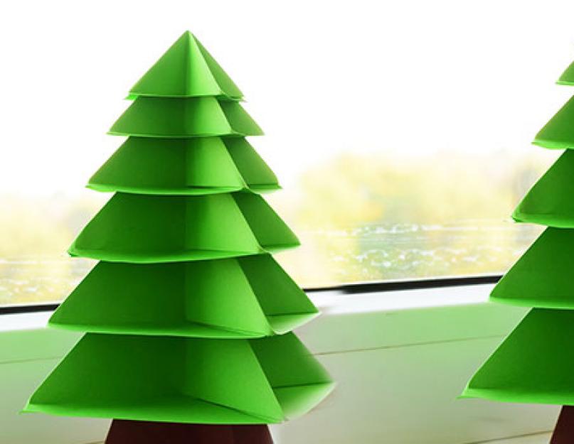 กระดาษลูกฟูกงานฝีมือสำหรับต้นไม้ปีใหม่ ต้นไม้กระดาษลูกฟูก DIY: เทคโนโลยีการผลิต โคนฐานสำหรับต้นคริสต์มาสปริมาตร