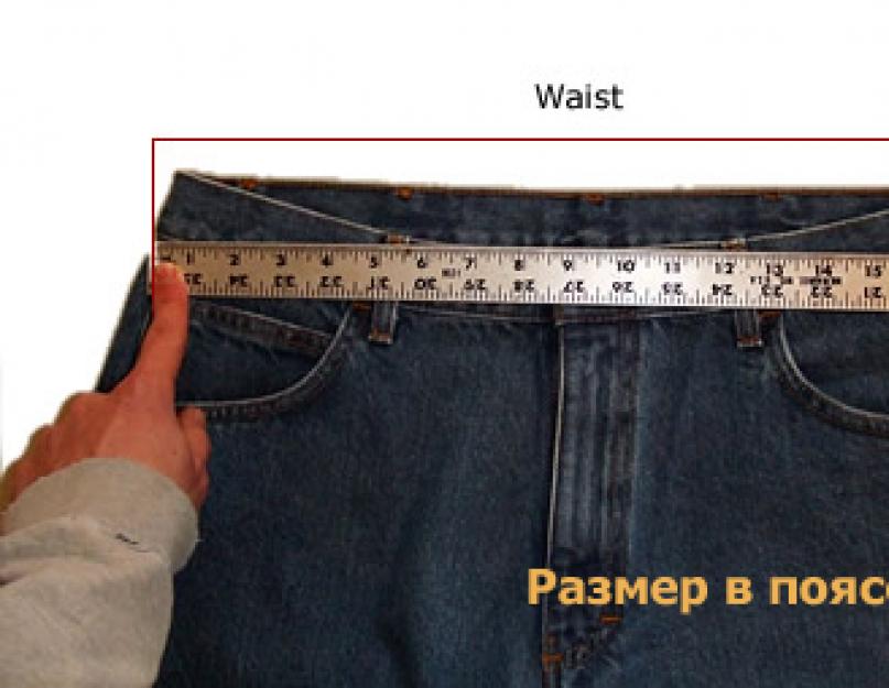 Kaip perskaityti džinsų dydį.  Vyriški džinsai.  Amerikietiška dydžių sistema