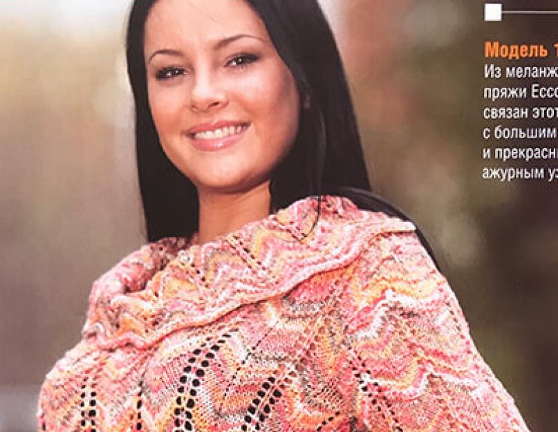 В'язані светри спицями жіночі зі схемами та описом. В'язаний пуловер з квіточки гачком В'язані спицями меланжеві светри і їх схеми