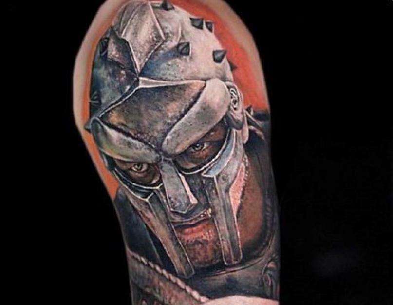 Tatuagem sobre o tema dos gladiadores da Roma Antiga.  O que significa a tatuagem do Gladiador?  Como escolher uma imagem para uma tatuagem