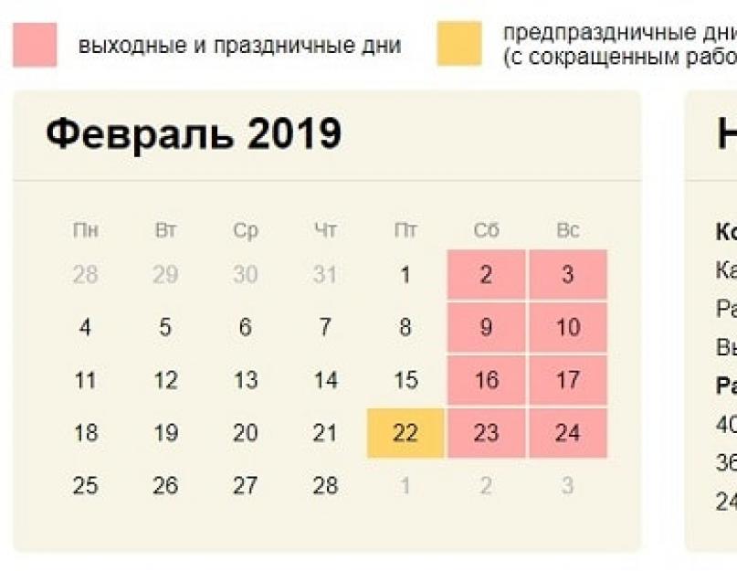 Defender of the Fatherland Day will give Russians an additional day off - calendar.  Defender of the Fatherland Day will give Russians an additional day off - calendar Weekend 23