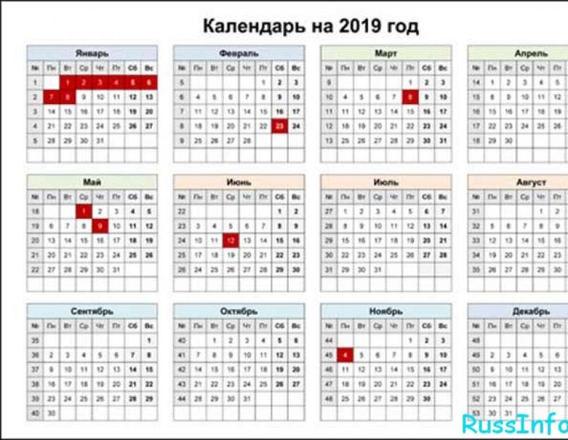 Russian public holidays. Weekend transfers